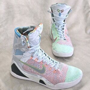 Nike Kobe 9 Elite What The Kobe WTK Flyknit Multicolor High Top Basketball Shoes
